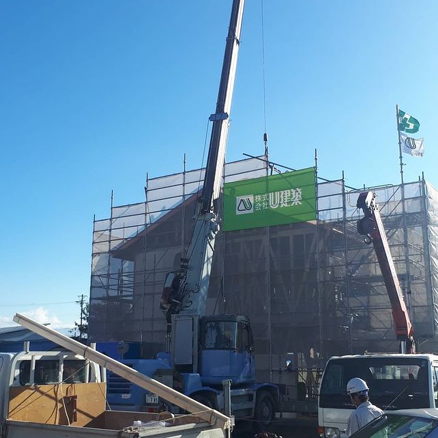 展示場ができるまで～吹付断熱工事前～